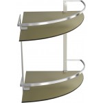 TORA Corner Double Glass Shelf GSD418 / TR-BA-GS-01049-PL