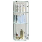 FAUREX Transparence White Triple Glass Cabinet FR-BA-MC-04799