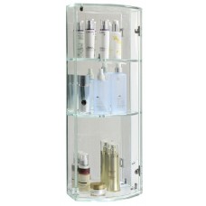 FAUREX Transparence White Triple Glass Cabinet FR-BA-MC-04799