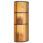 FAUREX Transparence Brown Triple Glass Cabinet FR-BA-MC-04800